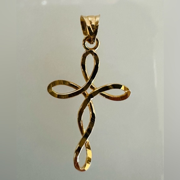 Cross Religious Pendant  💛 Real 18(18k) Karat Solid Gold Jewelry - Picture 2 of 10